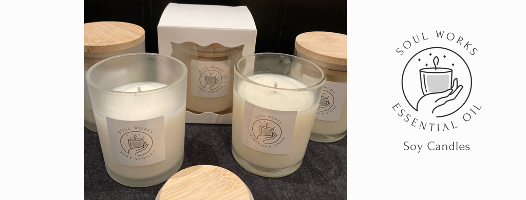 Essential oil soy candles