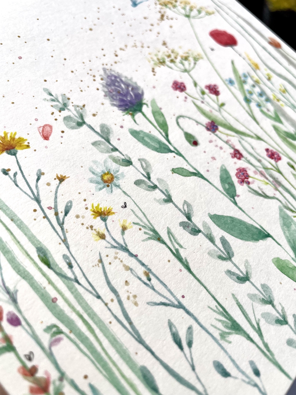 watercolour wildflowers