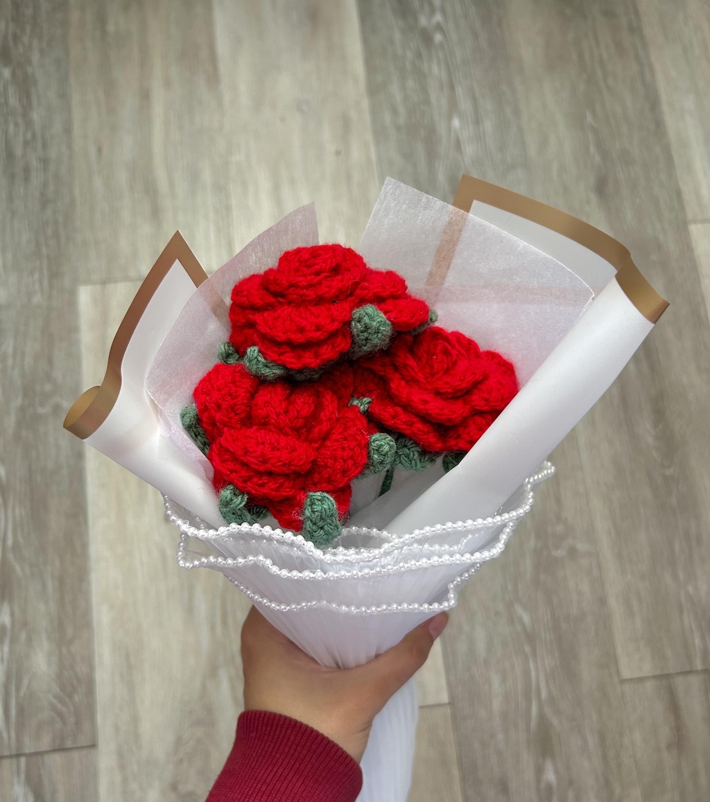 Fleurs artisanales en crochet