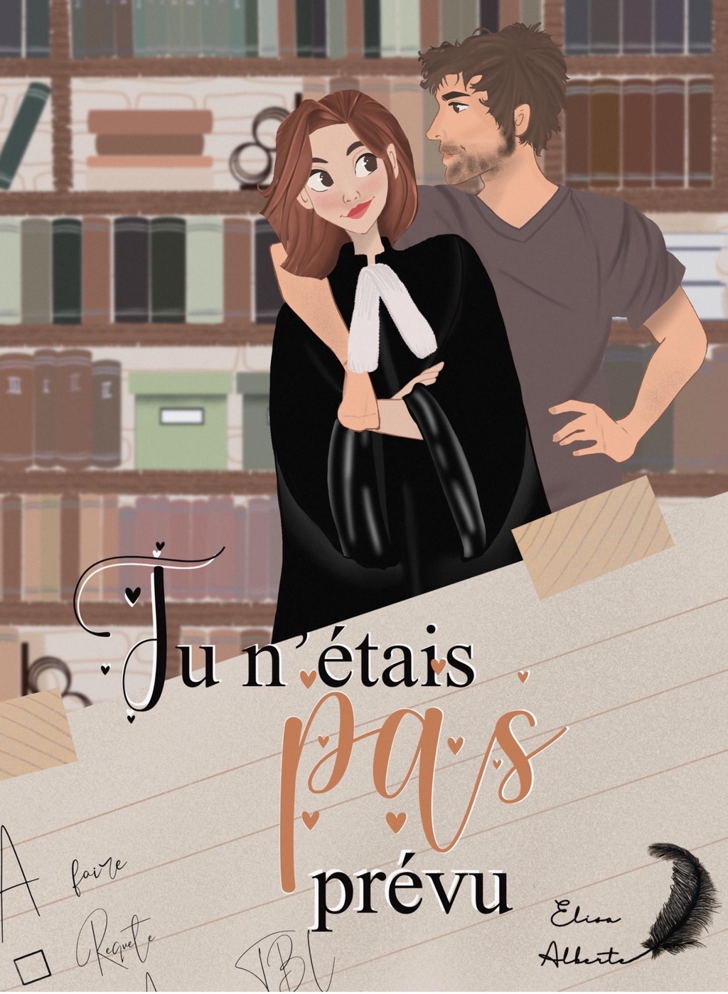 Couverture romance slow burn d'Elisa Alberte - Tu n'étais pas prévu.