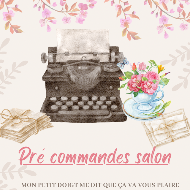 Une machine à écrire pour les précommandes en salon (Drive) d'Elisabet Guillot.