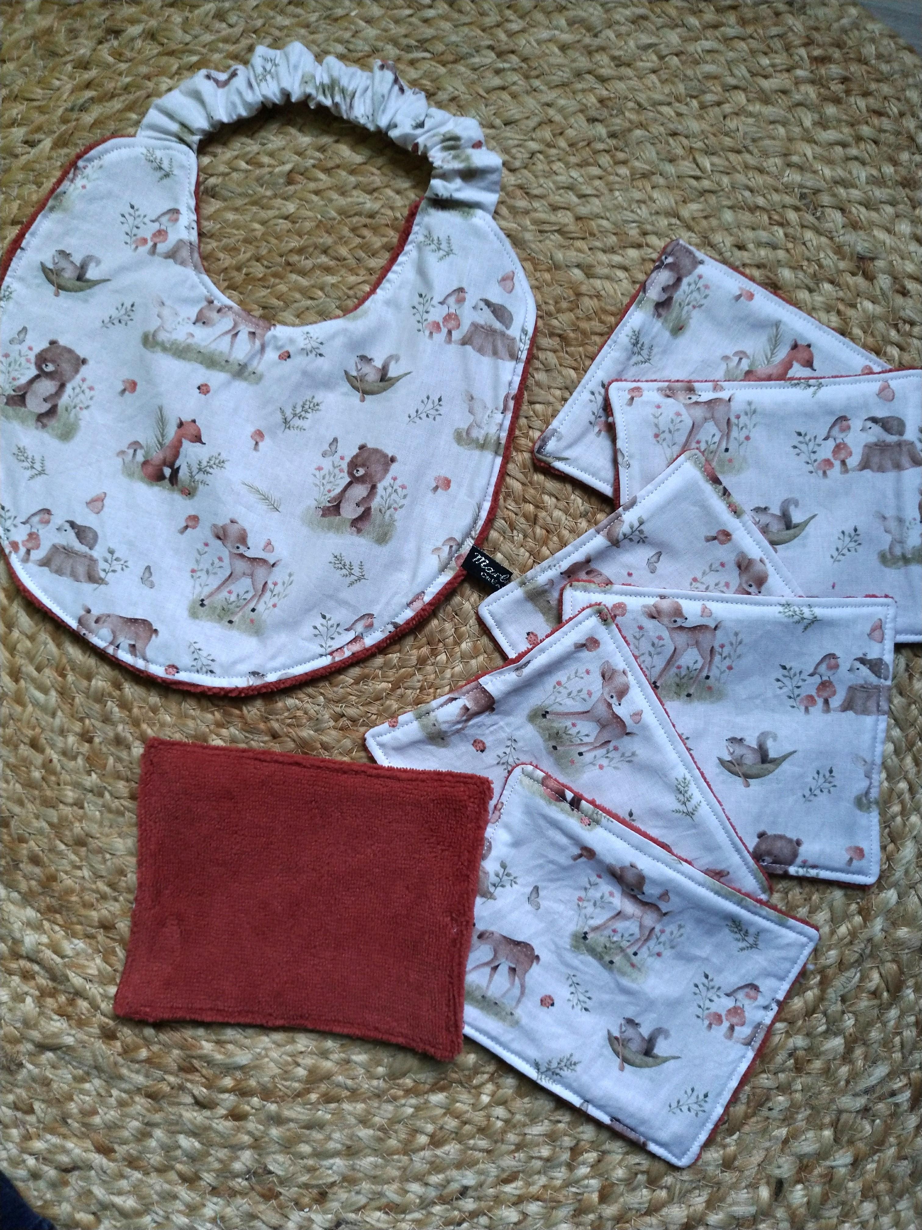 Accessoires enfant zéro déchet – bavoirs, lingettes et snoods | Marlinette Créations