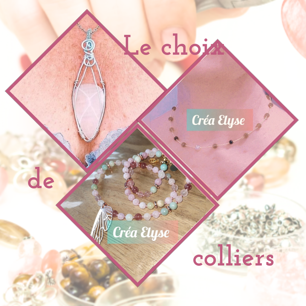 Un long sautoir, un mala , un pendentif en pierres naturelles création main. 