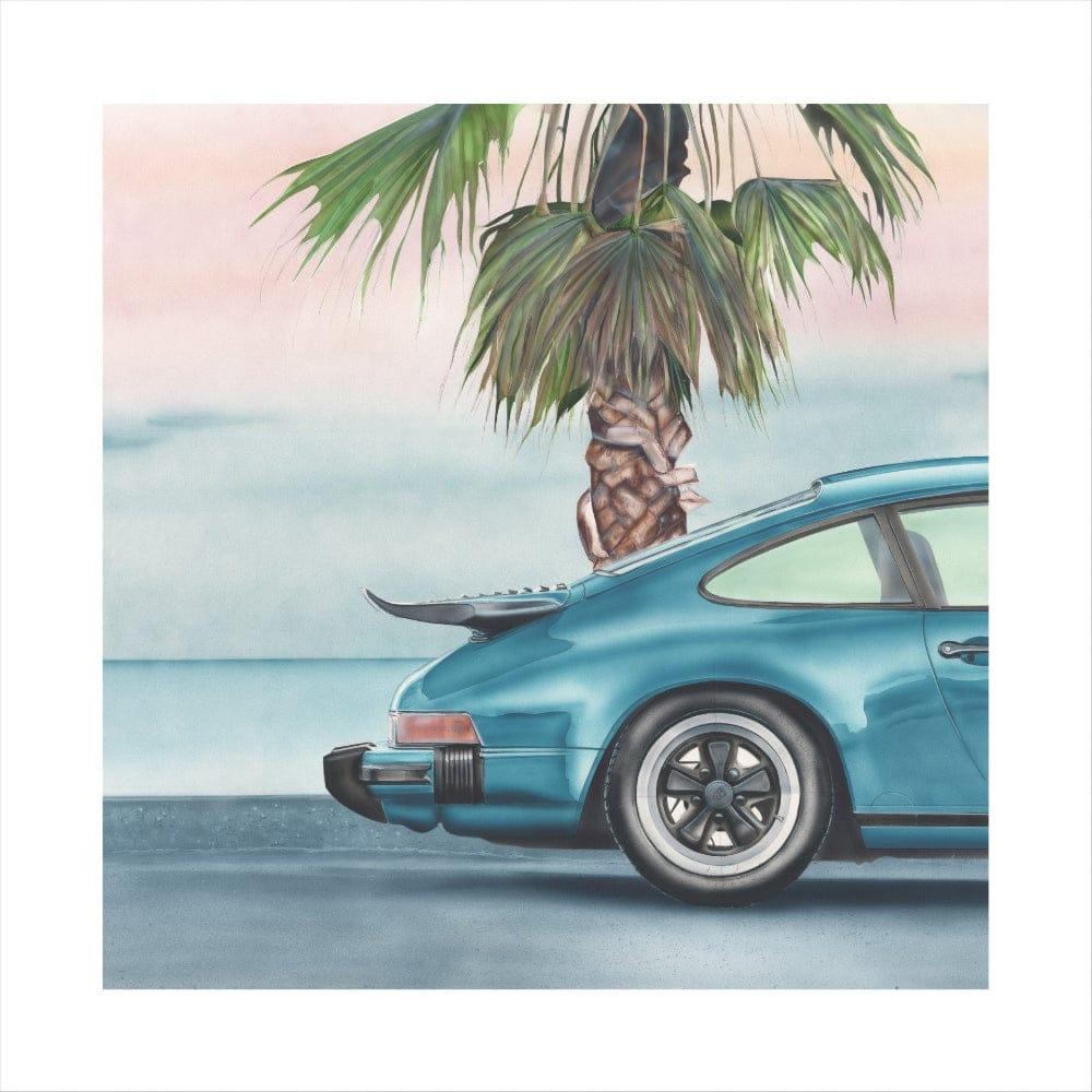 Porsche 964 Turbo Under Palm Tree - Miami Vibe