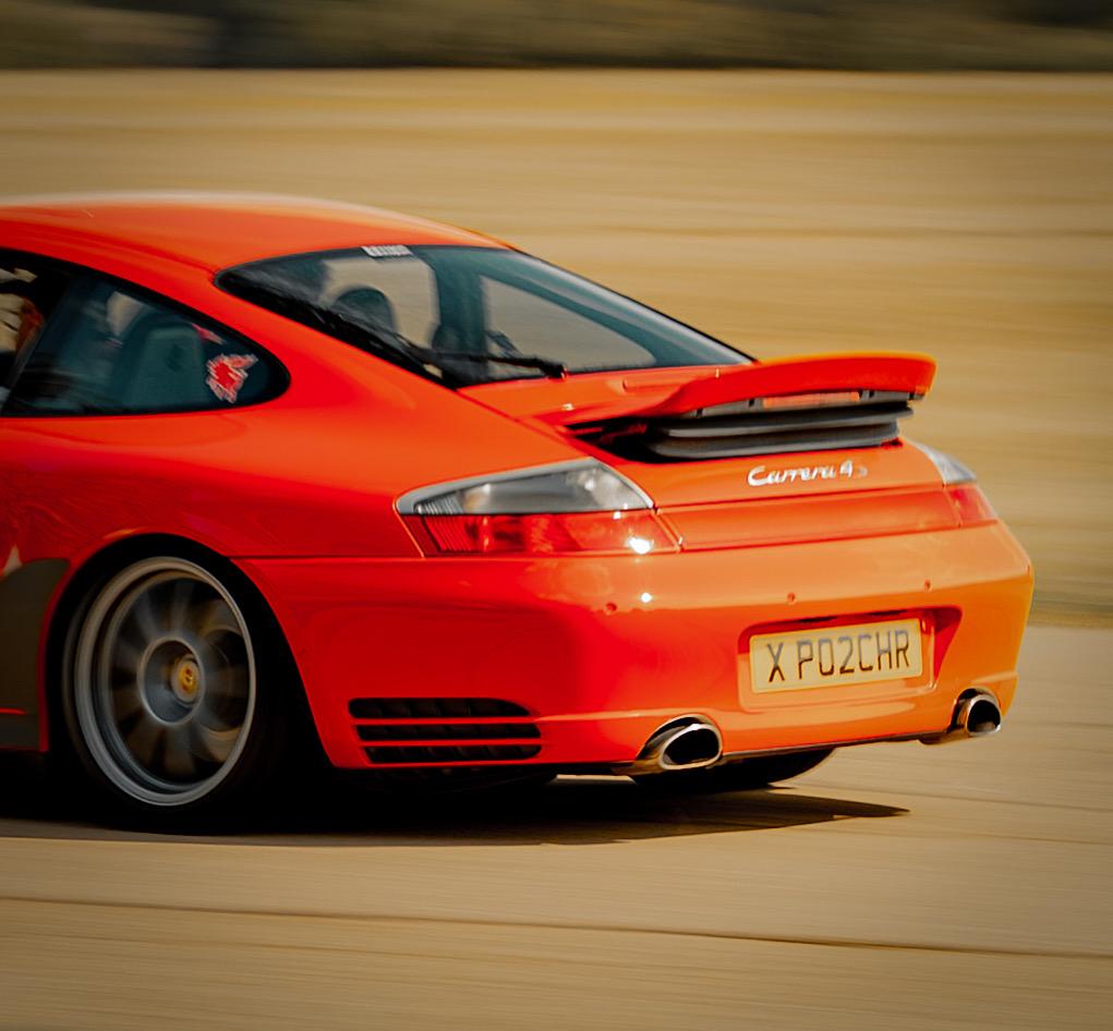 Porsche 996 C4S tail end close up with DNS Performance ducktail 