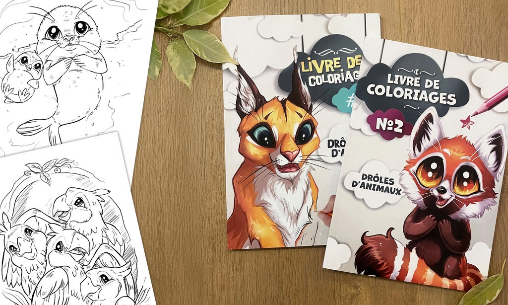Livres de coloriages animaux mignons