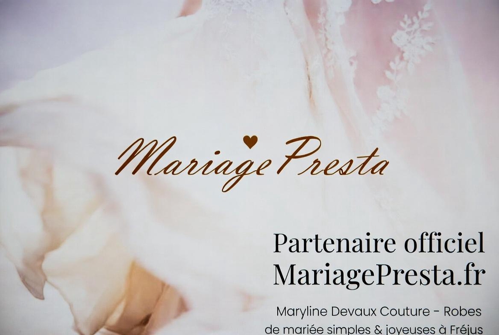 Partenaire MariagePresta - Maryline Devaux Couture, robes de mariée simples et joyeuses à Fréjus