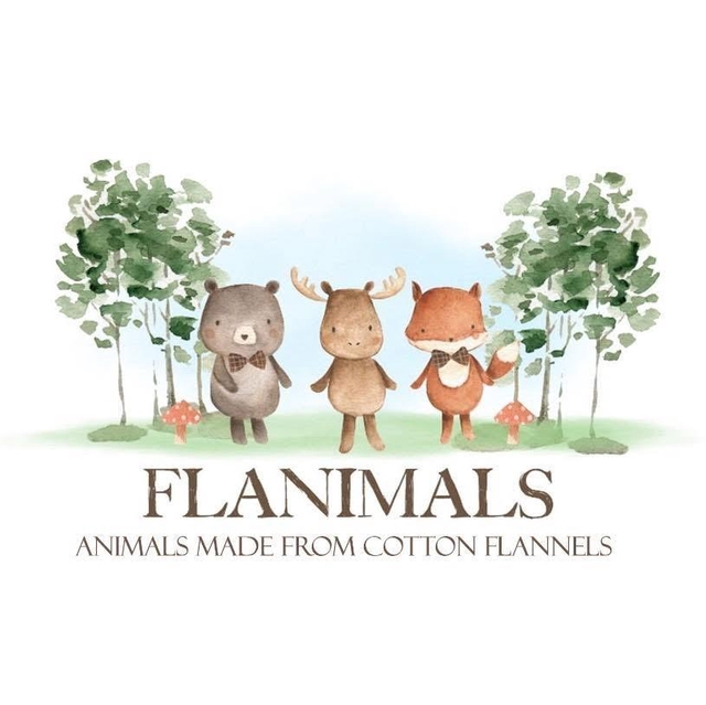 Flanimals - animals made from cotton flannels 