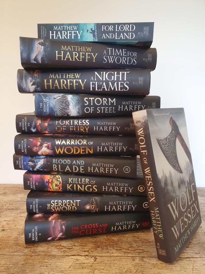 A selection of Matthew Harffy book covers.