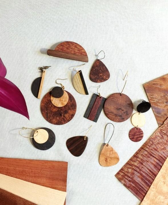 Boucles d'oreilles placage