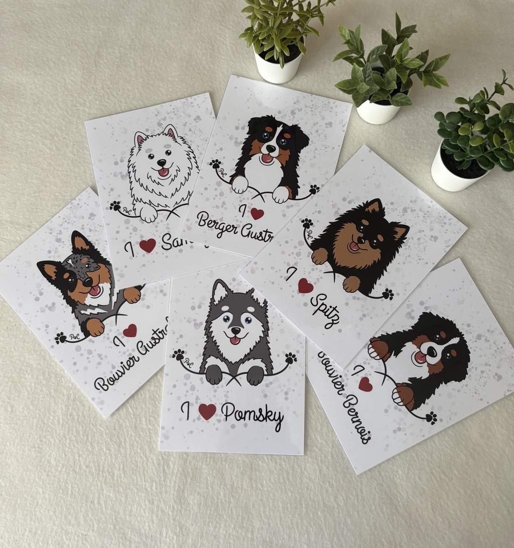 Découvrez notre univers d’illustrations
Illustrations, stickers et créations originales pour tous les amoureux des chiens.