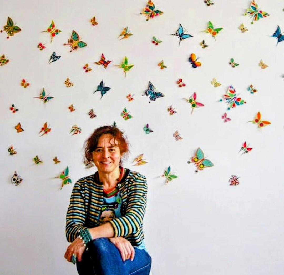 mariposas arte artesanía pergamino pieza única joyas joyería regalos