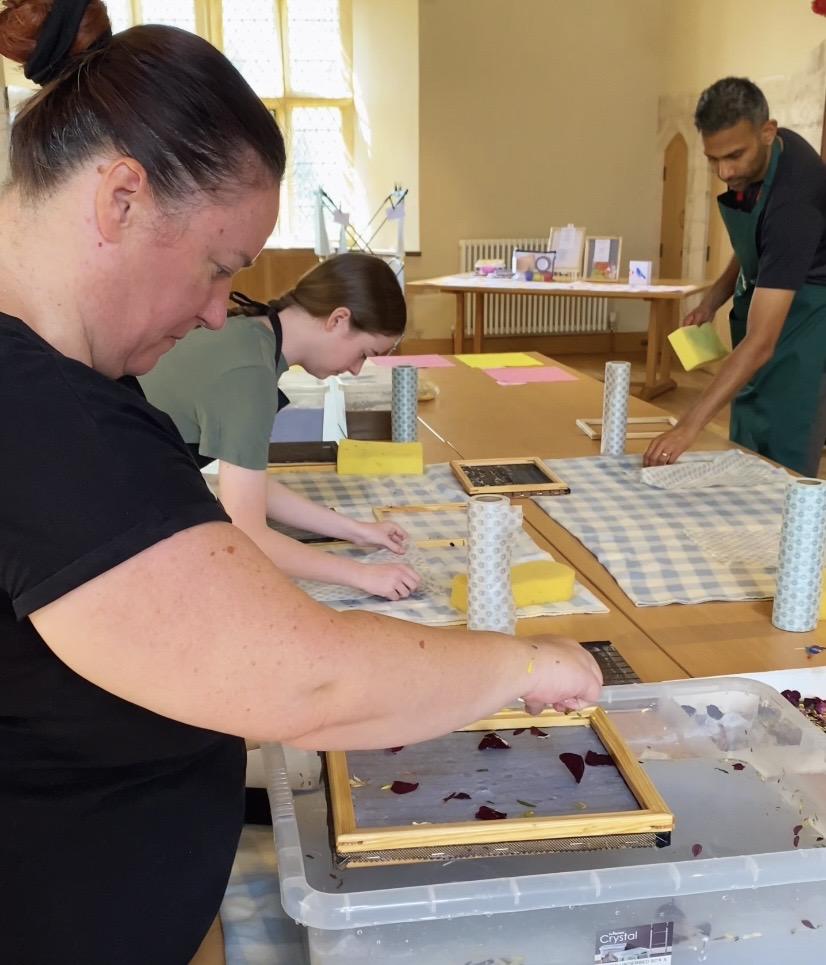 Papermaking workshop at Peterborough Cathedral