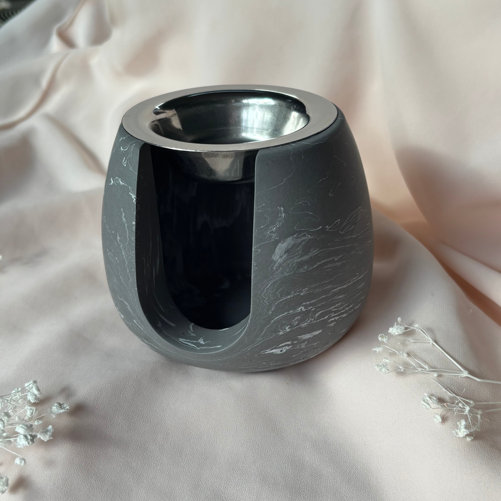 brule parfum artisanale en jesmonite, résine naturelle fait main