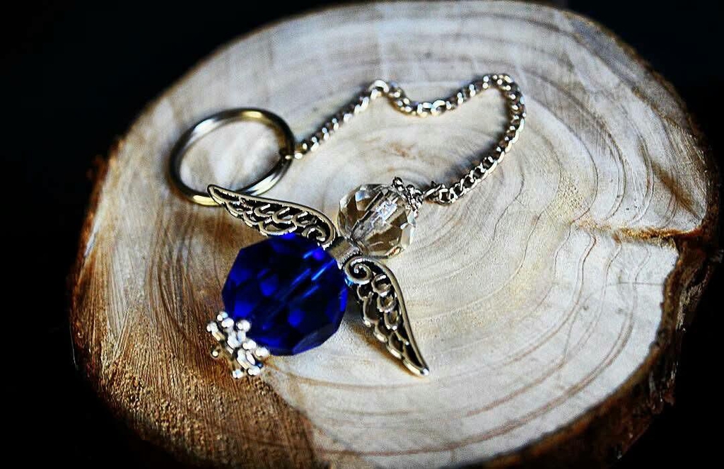 Angel crystal keyring charm handbag phone charm 