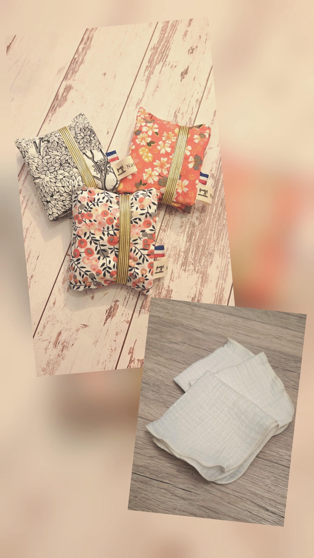 Mouchoirs lavables et pochette
