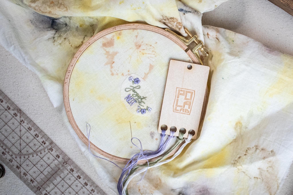 Stick and stitch embroidery