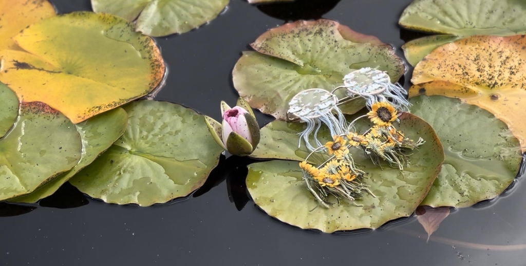 Hand embroidered eyewear