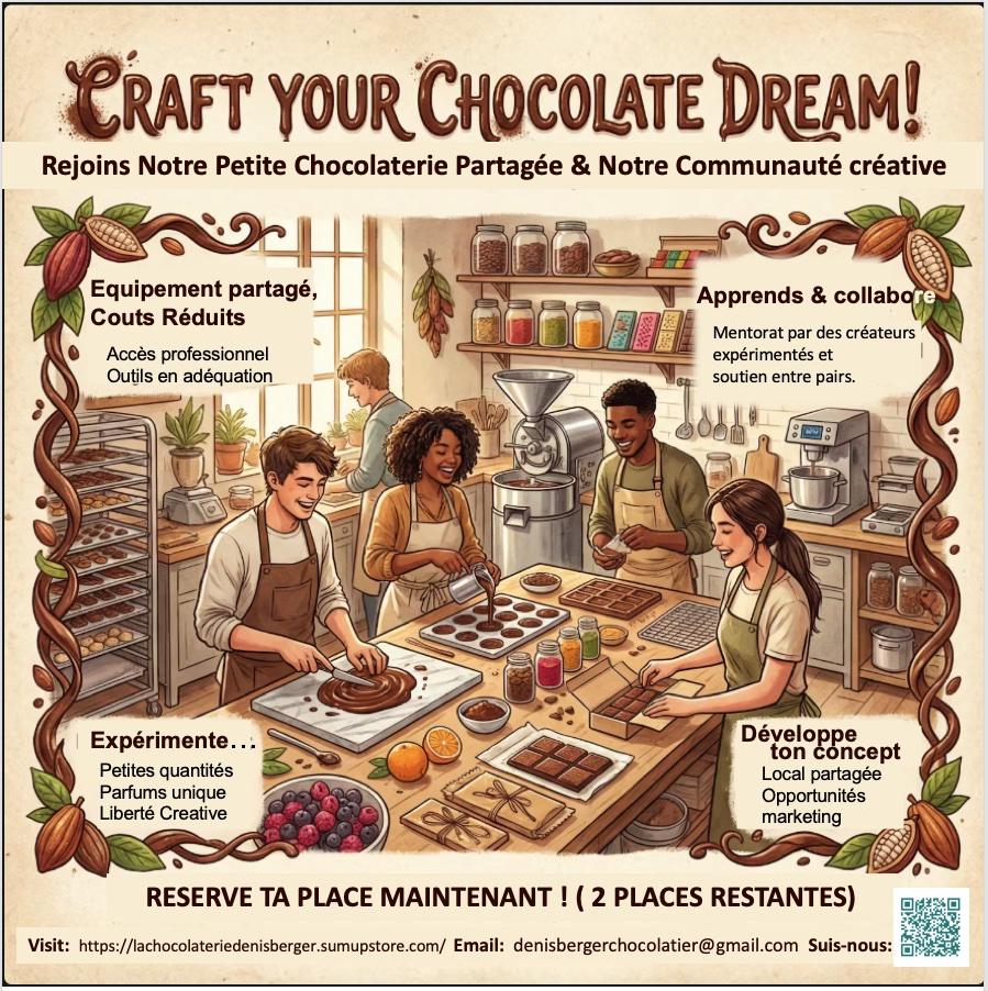 Chocolaterie partagée et Collaborative!