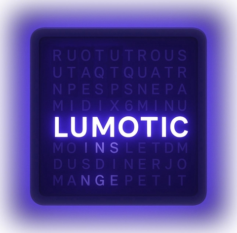 Horloges murales ou à poser de marque LUMOTIC, un cadeau déco pour la maison et unique, fabrication francaise durable et de qualité, apporte du style à votre intérieur, idée cadeau décoration maison , objet connecté wifi , affichage de messages personalisés, ambiance led avec intensité et couleurs paramétrables