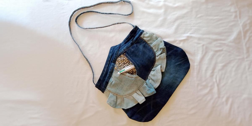 Joli sac à main en jean recyclé