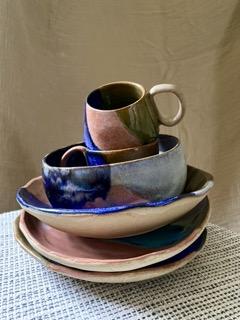 Colourful handmade mugs from Pipit by Charlotte Gower