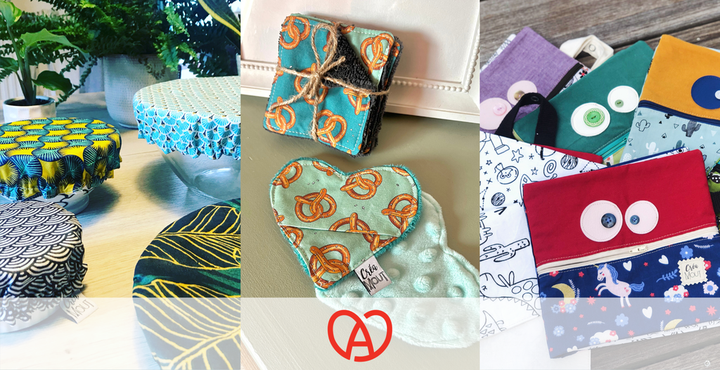 Accessoires couture zéro déchet, bébé, enfant et pour la famille faits main en Alsace (France)