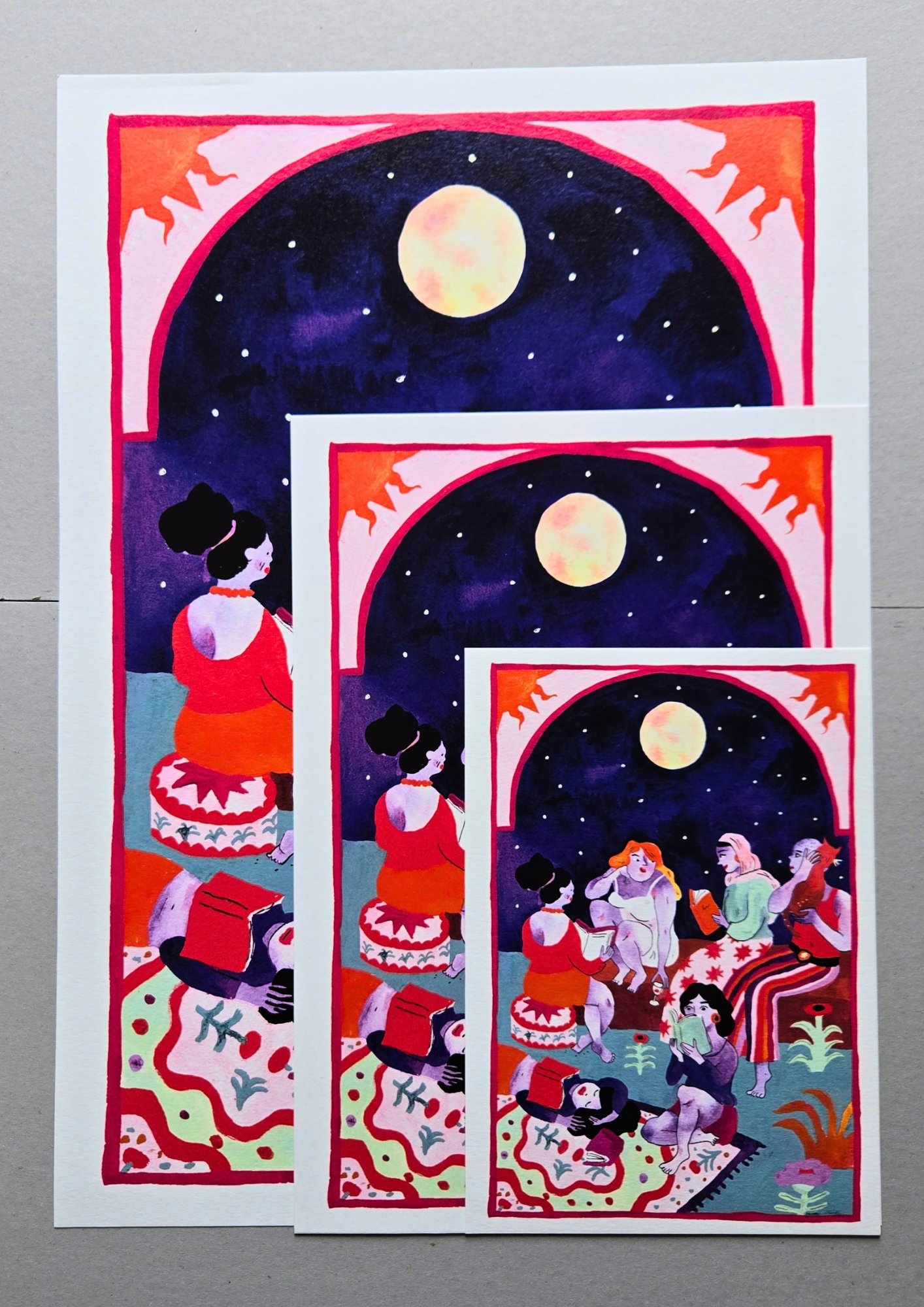 Affiche illustrée “Le Clair de lune” par Victoria Dorche – fabriquée à Paris