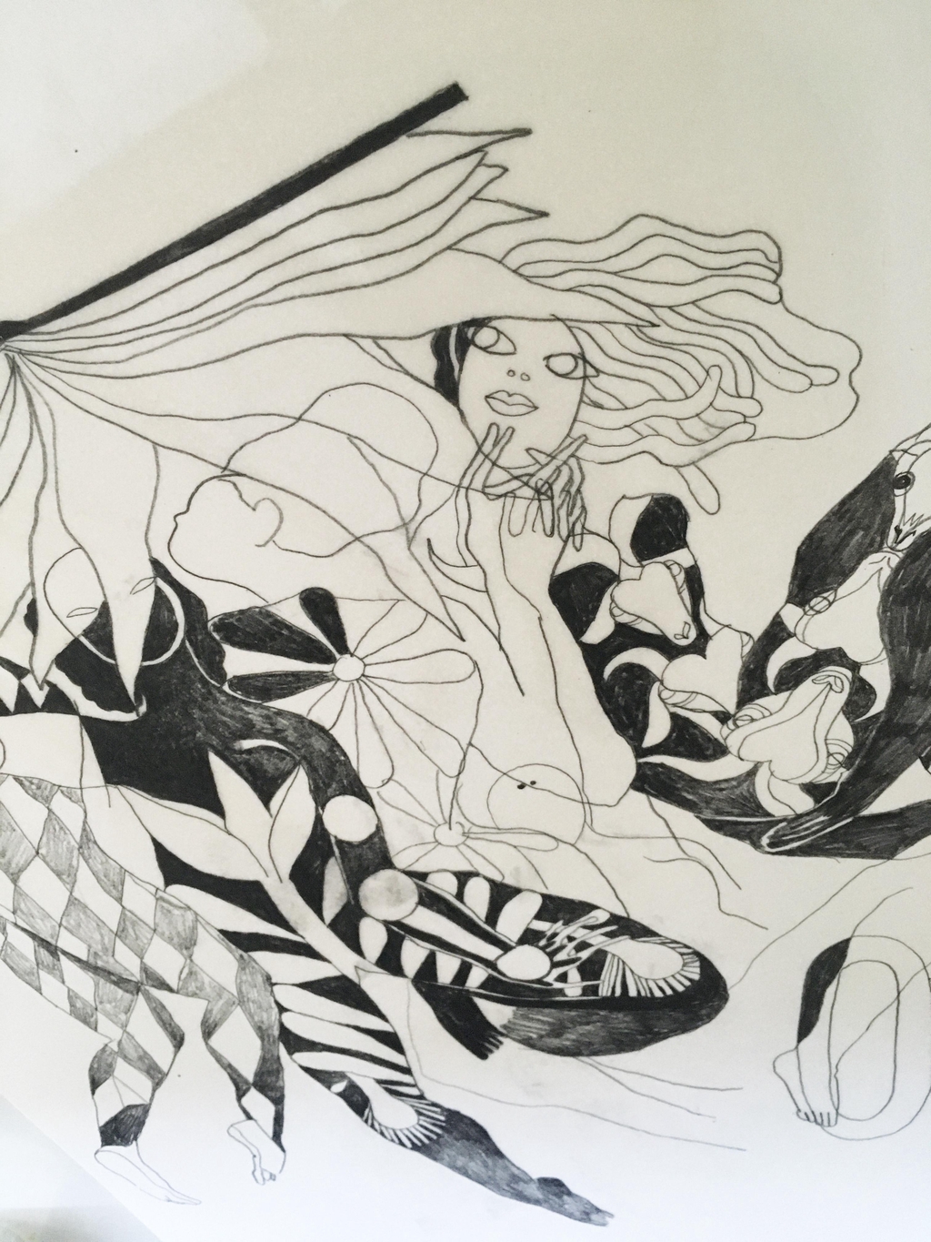 esquisse du dessin de Maya Mihindou