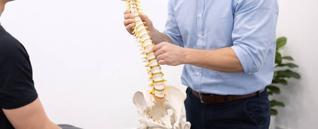 Why chiropractic?

Most people think chiropractic is just about clicking or cracking the spine where it hurts. At Enjoy Chiropractic, we take a different approach.
The spine is far more than a stack of joints. It surrounds and protects the nervous system, plays a crucial role in movement, musculoskeletal function, and how the body responds to physical stress. When joints are not moving optimally, extra tension and strain can develop in surrounding muscles and joints, as the body compensates to maintain balance and function.
At Enjoy Chiropractic in Wallisdown, Poole and Bournemouth, we take a structured, systematic, and functional approach to support long-term musculoskeletal health and spinal function. Our precision-based care helps patients maintain optimal posture, improve movement quality and enhance overall musculoskeletal wellbeing.
Why Enjoy Chiropractic?
● Five Star Reputation: Patients rate their experience at Enjoy Chiropractic to be five stars
● Designated On-Site Parking: Allocated parking available outside our Wallisdown (Poole) clinic.
● Imaging Referrals & Second Opinions: Trusted referral network for imaging and professional case review
● Long-Term Wellness: Enjoy Chiropractic utilises a structured approach to support long-term wellness
● Free Discovery Call: Unsure where to start? Book a free, no obligation discovery call to see if we can help