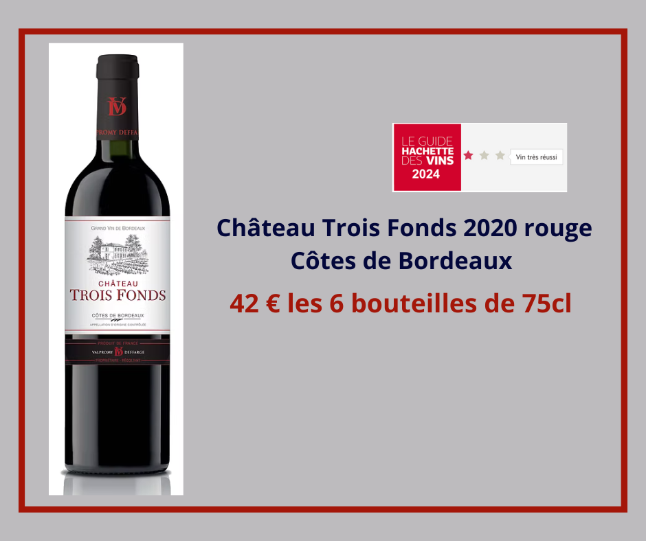 Château Trois Fonds 
Côtes de Bordeaux 2020