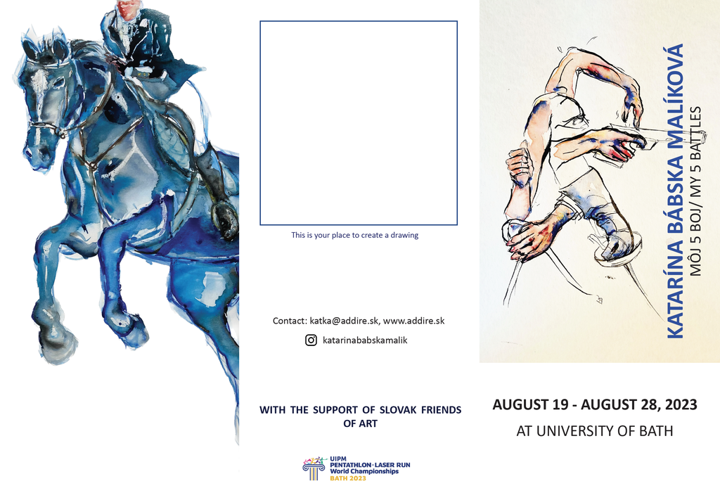  Modern Pentathlon, sport, art, watercolours paintings