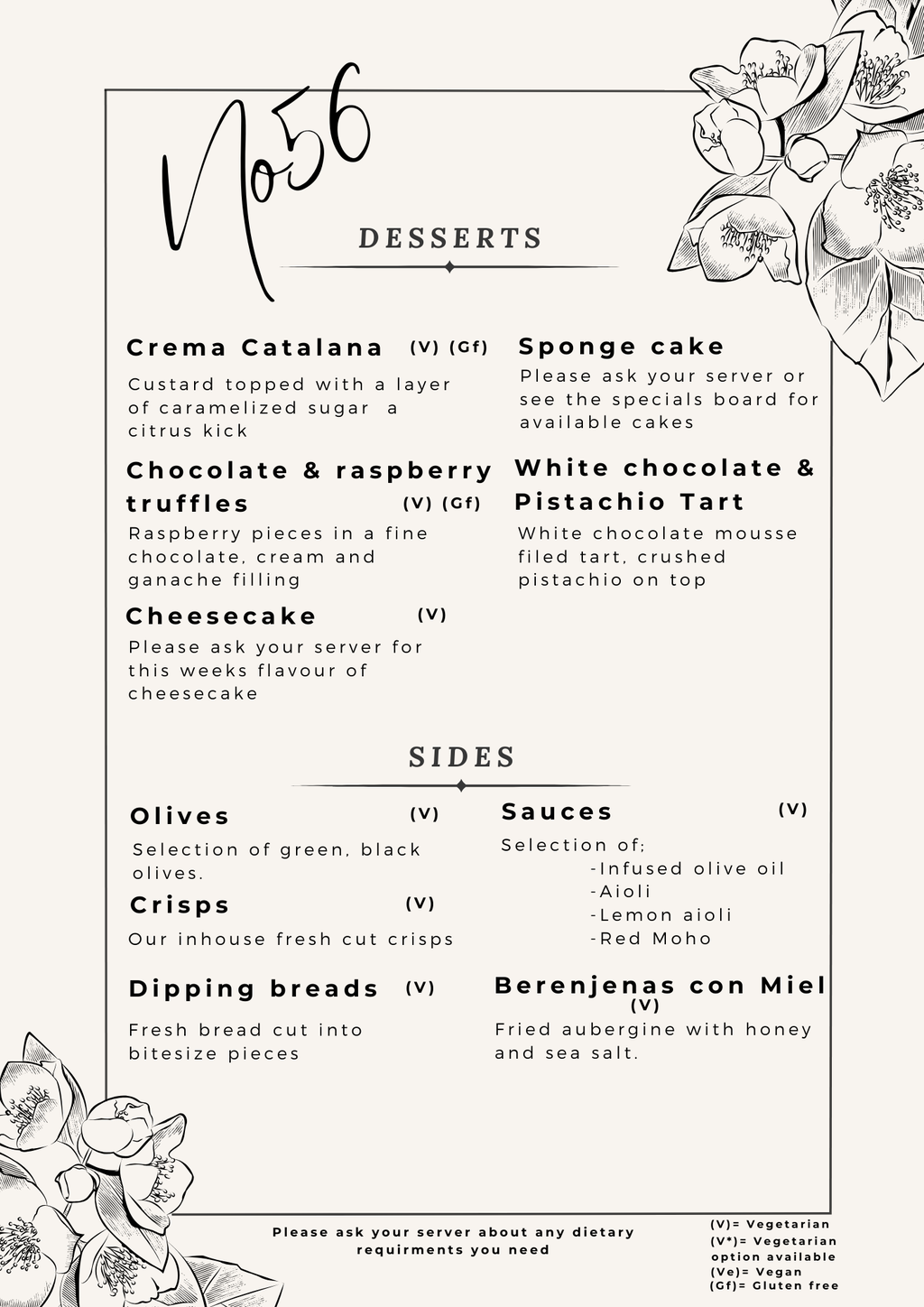 Sample Menu