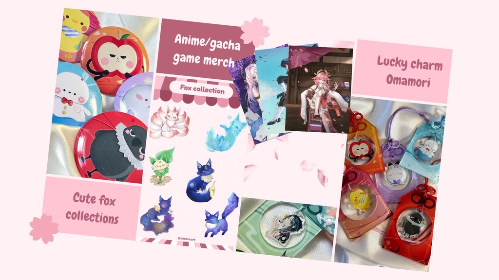 Goodies anime & fanart kawaii 
Inspirés de Genshin Impact, Wuthering Waves et univers de gacha game et anime
