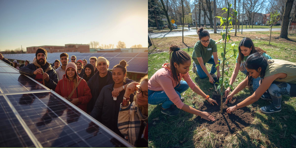 Families and communities taking everyday sustainable actions - guided by sustainability creative strategy