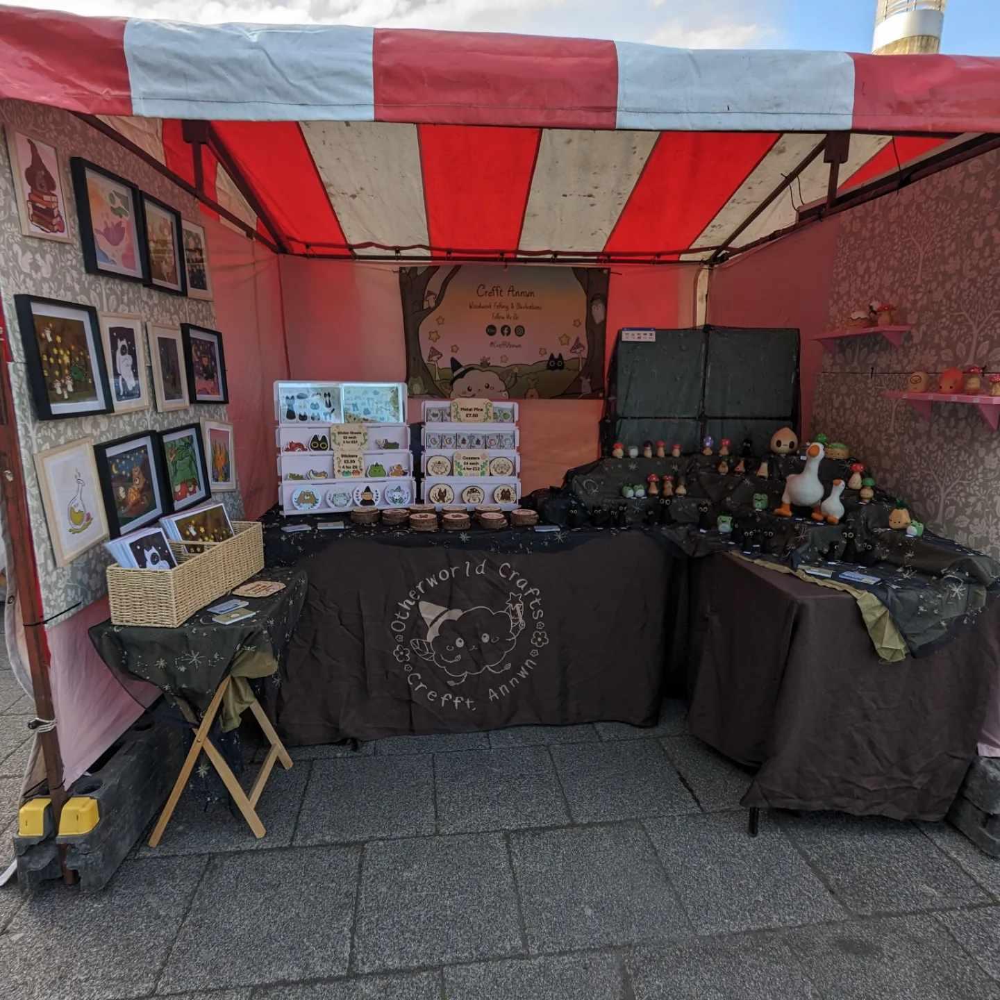 Picture of our stall at a Cardiff Bay Craft Market.