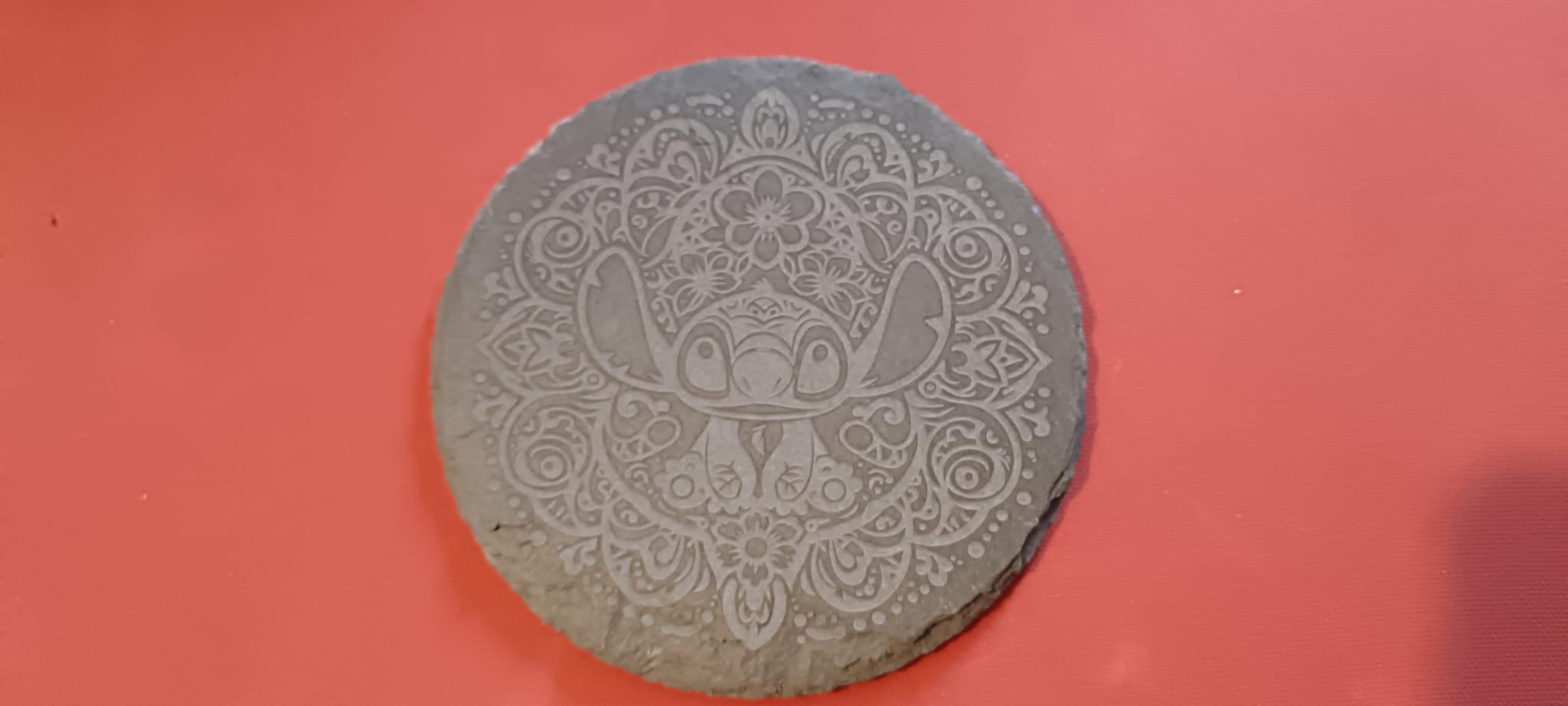 Slate laser engraved