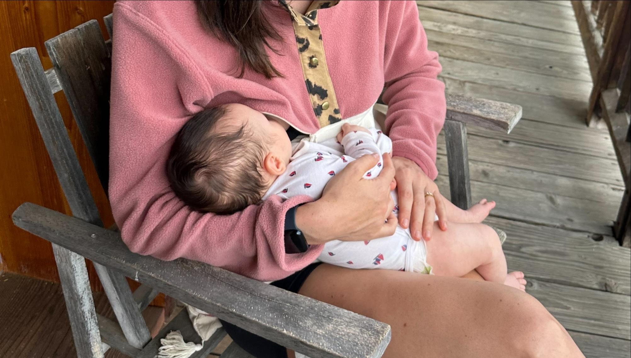 polaire d'allaitement bébé fait main