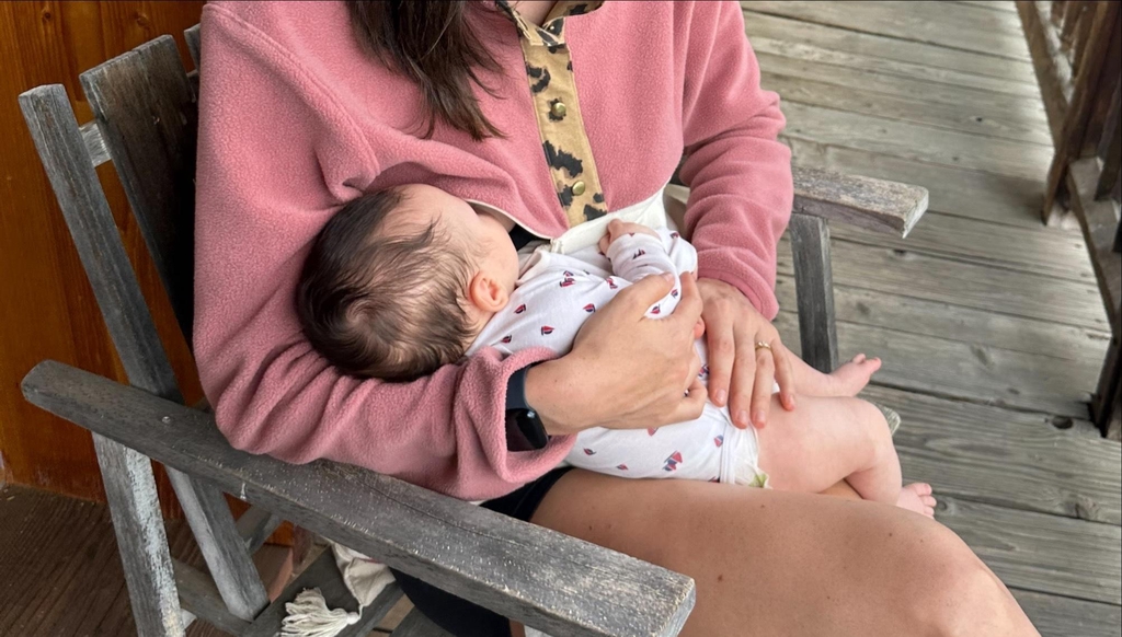 polaire d'allaitement bébé fait main