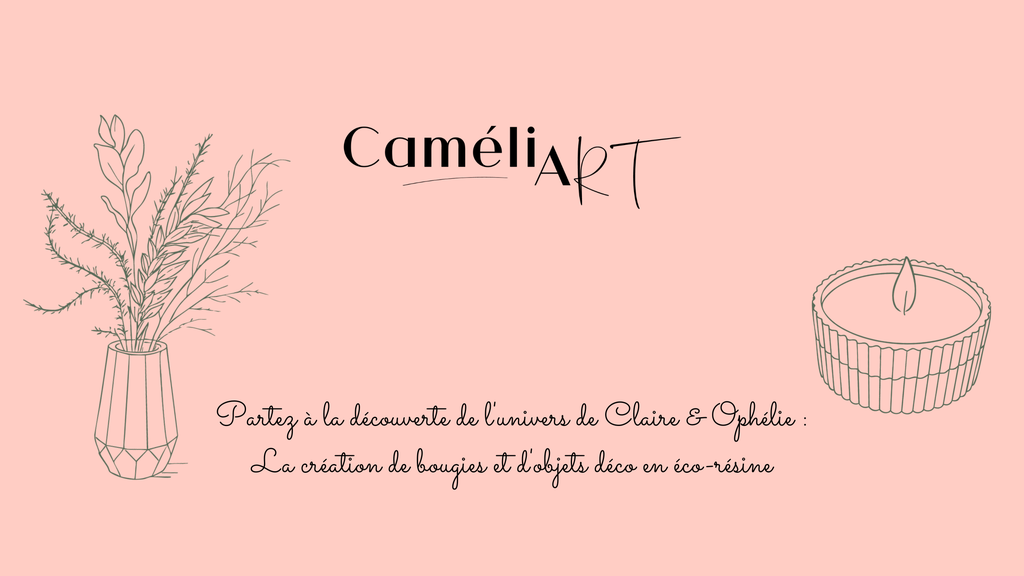 CaméliArt la boutique en ligne de bougies artisanale et d'objets déco en jesmonite confectionné en alsace