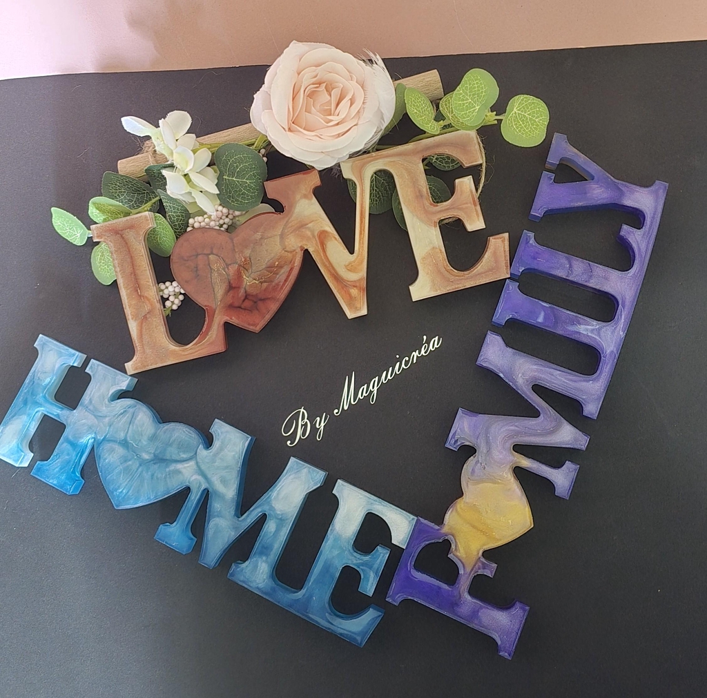 Ecriture en résine époxy 