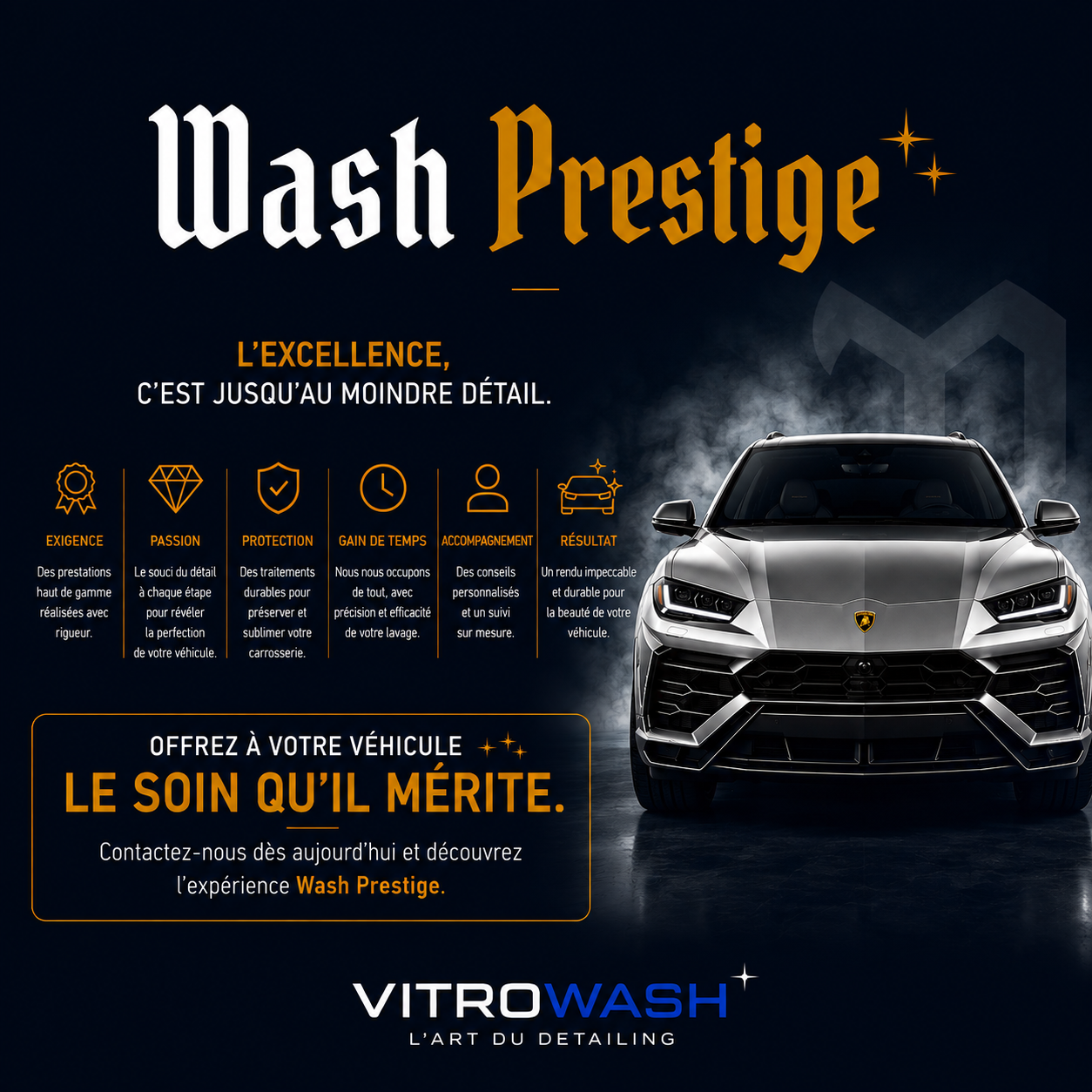 Wash Prestige
Préparation esthétique complète