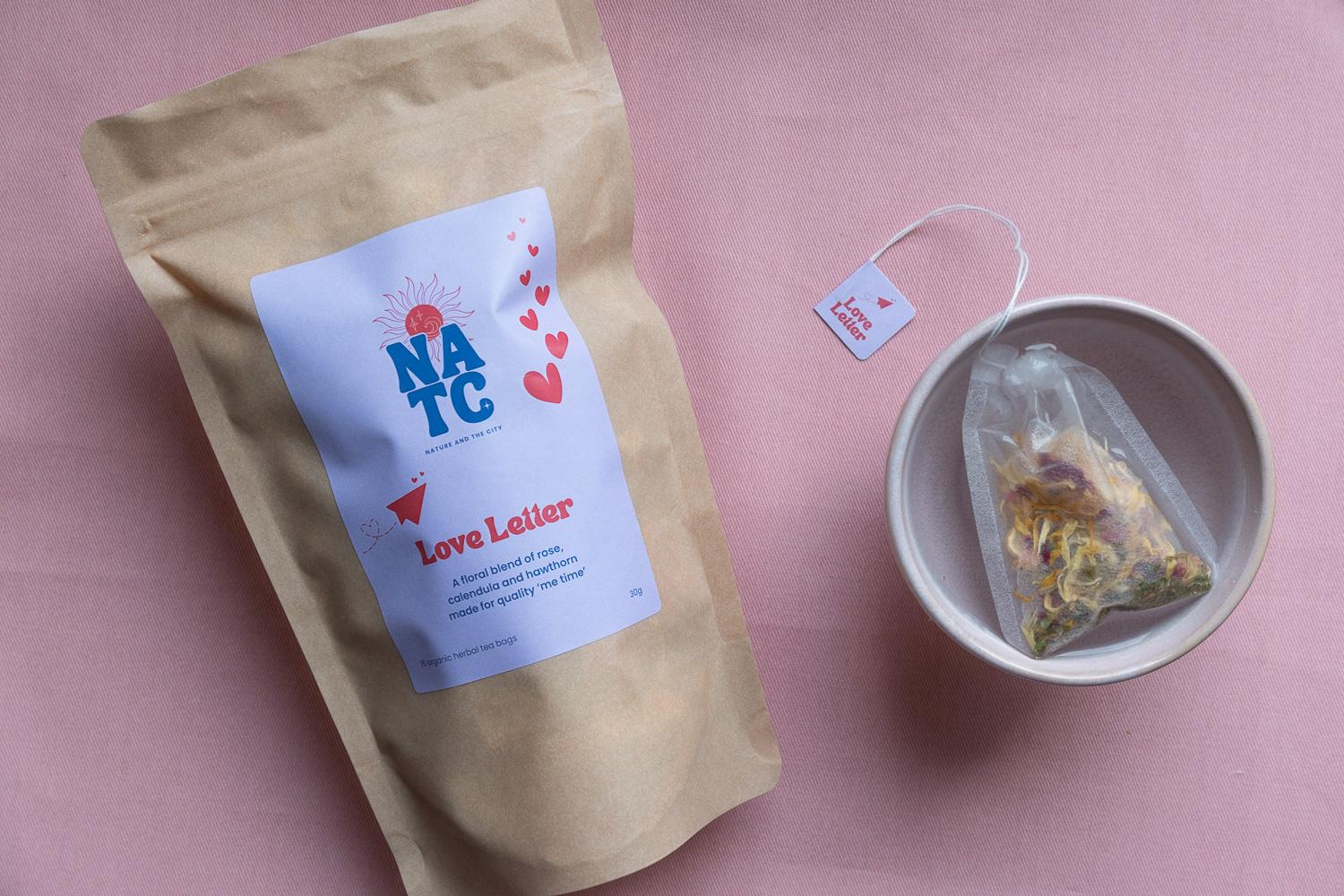 Organic herbal tea bags