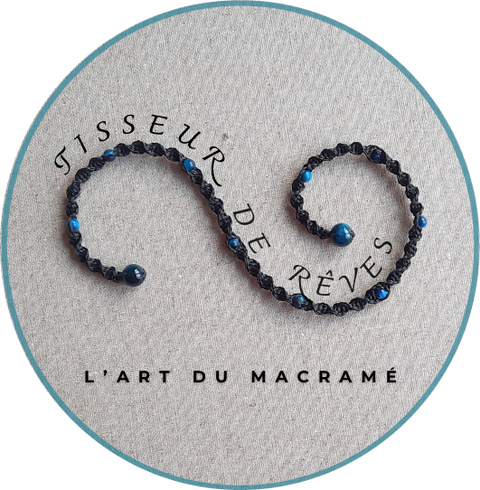 Bijoux macramé lithothérapie pierre perles