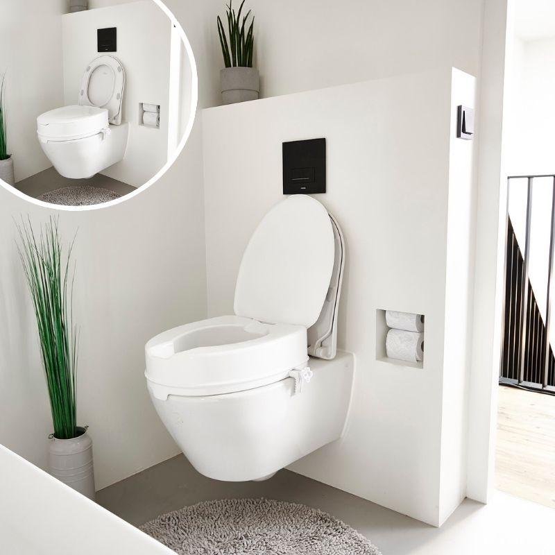 Rehausseur WC pour améliorer le confort et la sécurité des toilettes dans le cadre du maintien à domicile.