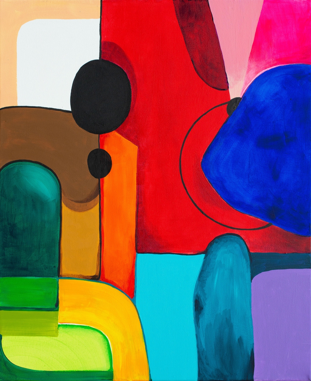 Tropical Tribal Peinture colorée abstrait