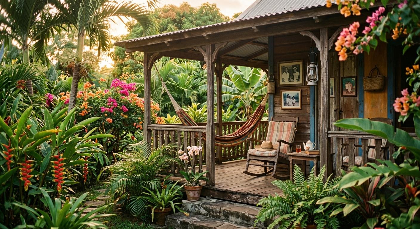 Karibeo — Hisoire | Une maison typique des Antilles, pleines d'histoires et de savoirs.