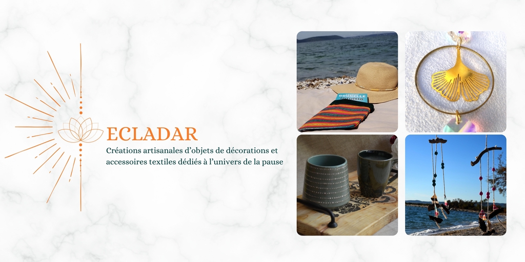 Créations artisanales d'objets de décoration, accessoires textiles pour ralentir et se ressourcer.