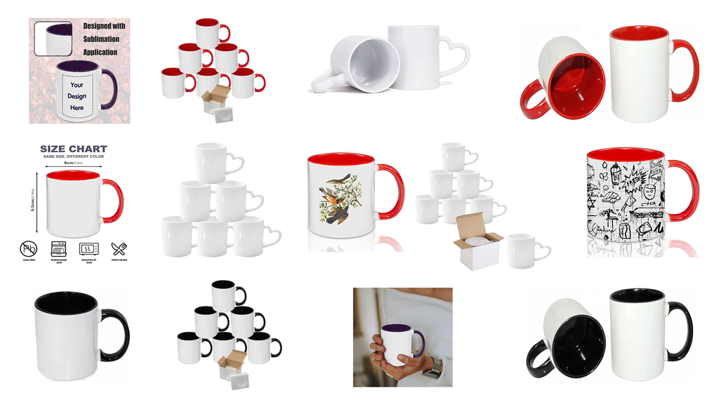 Sublimation Mugs 11oz Coloured