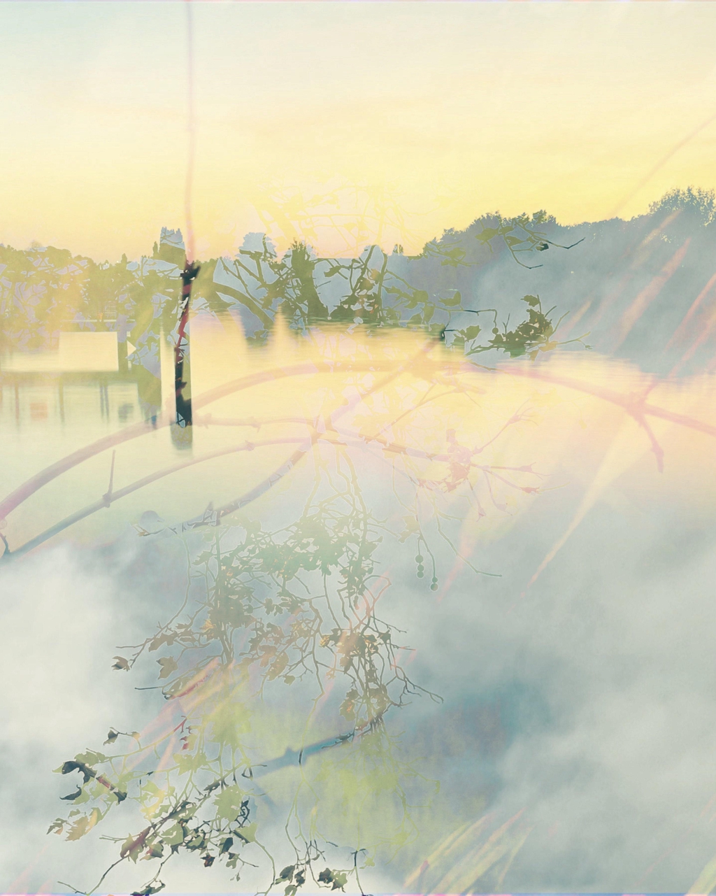 The Walton on Thames riverside used as an inspiration to compose a layered waterscape. 